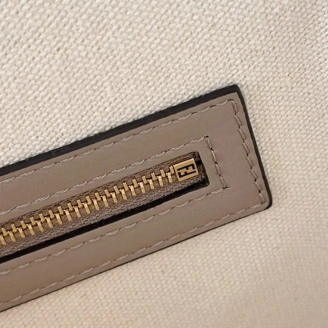 Fendi 8BR600 Baguette Medium bag with FF embroidery 0159BM Blue Gray