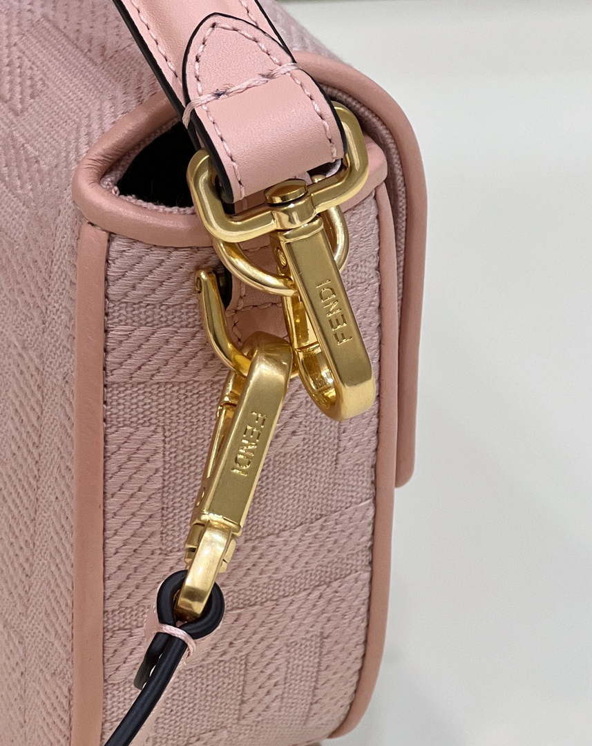 Fendi 8BR600 Baguette Medium bag with FF embroidery 8598 Pink - Default Title - View 6