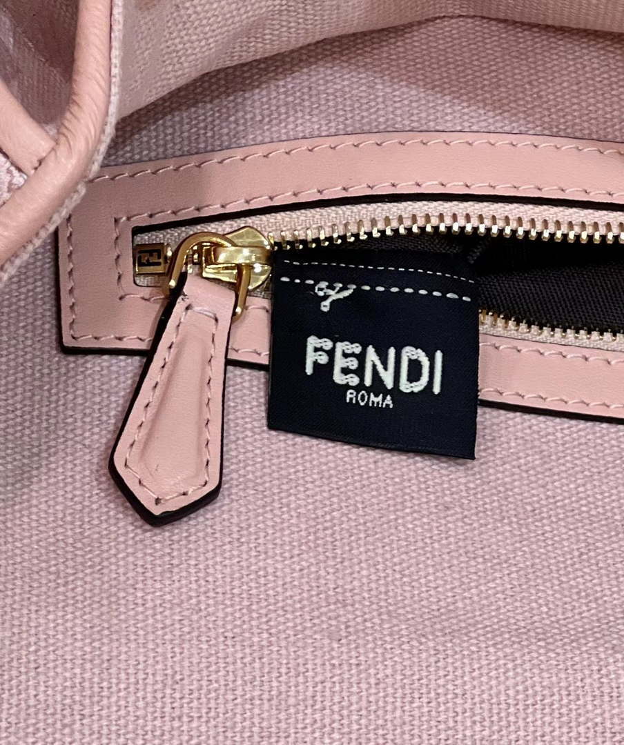 Fendi 8BR600 Baguette Medium bag with FF embroidery 8598 Pink - Default Title - View 8