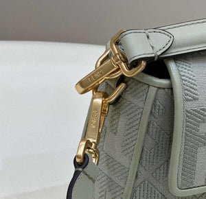 Fendi 8BR600 Baguette Medium bag with FF embroidery Light green 0159A - Default Title - View 7