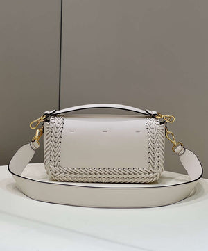 Fendi 8BR600 Baguette Medium Beige hand-woven leather 8536 bag - Default Title - View 3