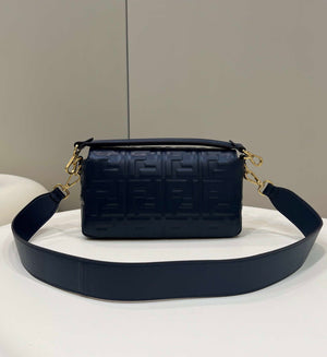 Fendi 8BR600 Baguette Medium Black leather 0135M bag - Default Title - View 2