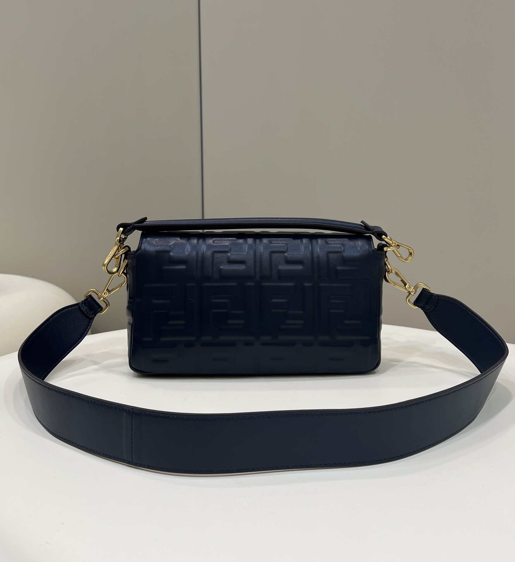 Fendi 8BR600 Baguette Medium Black leather 0135M bag