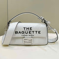 Fendi 8BR600 Baguette Medium Black leather 8619 bag White - Default Title - View 1