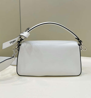 Fendi 8BR600 Baguette Medium Black leather 8619 bag White - Default Title - View 2