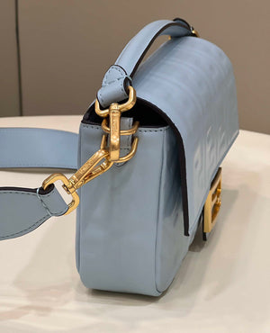 Fendi 8BR600 Baguette Medium Blue leather 0135M bag - Default Title - View 4