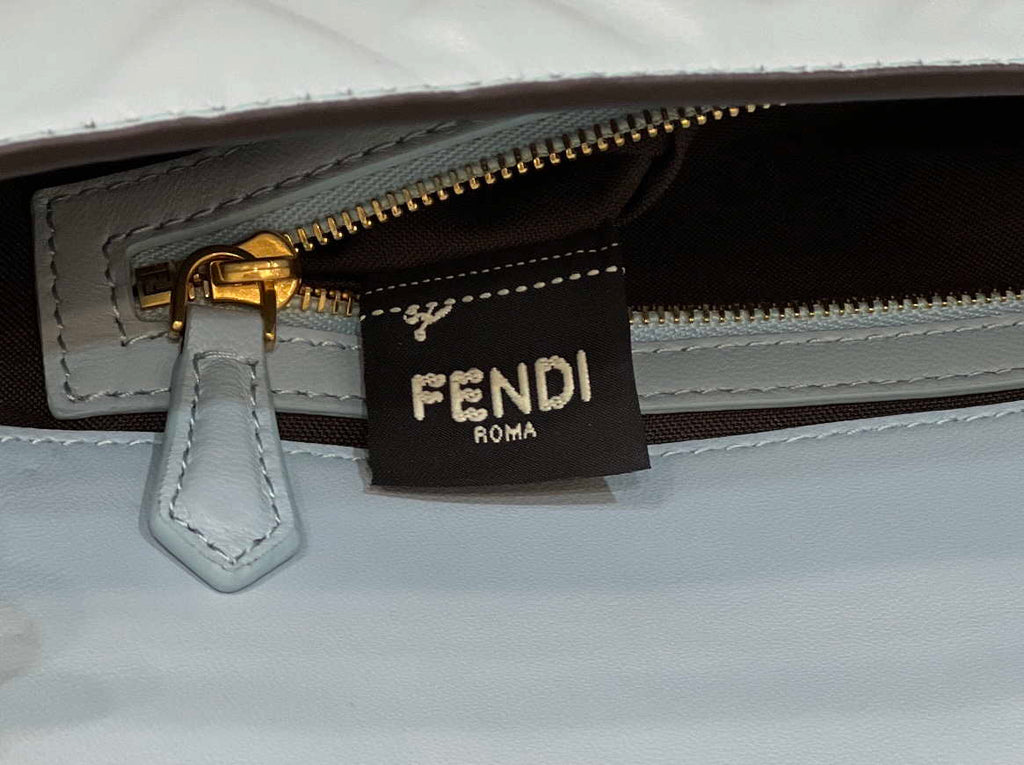 Fendi 8BR600 Baguette Medium Blue leather 0135M bag