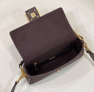 Fendi 8BR600 Baguette Medium Chocolate FF jacquard fabric bag - Default Title - View 9