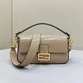 Fendi 8BR600 Baguette Medium Crocodile leather 8628 bag Apricot - Default Title - View 1