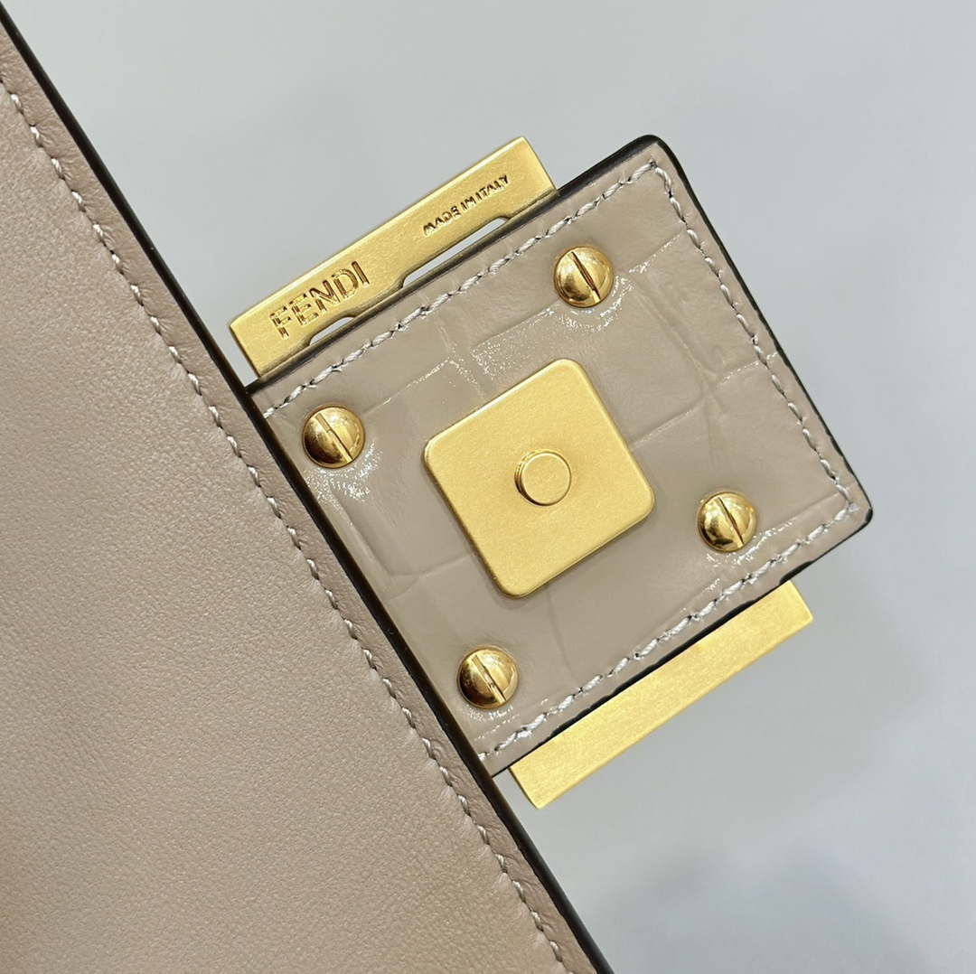 Fendi 8BR600 Baguette Medium Crocodile leather 8628 bag Apricot - Default Title - View 5