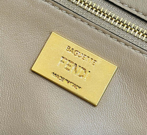 Fendi 8BR600 Baguette Medium Crocodile leather 8628 bag Apricot - Default Title - View 6