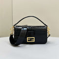 Fendi 8BR600 Baguette Medium Crocodile leather 8628 bag Black - Default Title - View 1