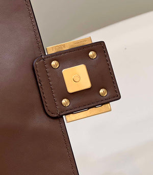 Fendi 8BR600 Baguette Medium Dark brown leather 0135M bag - Default Title - View 6