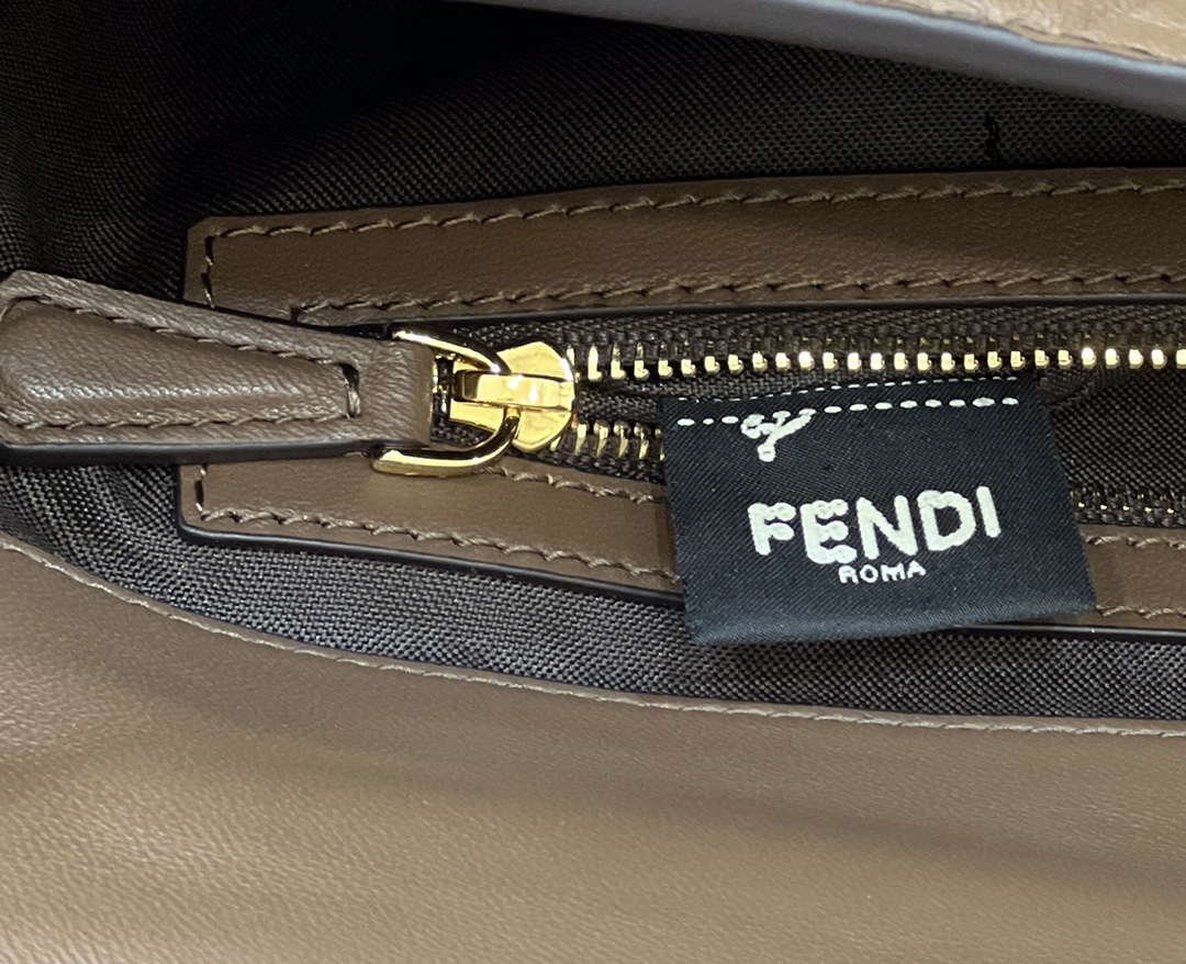 Fendi 8BR600 Baguette Medium Dark brown leather 0135M bag - Default Title - View 8