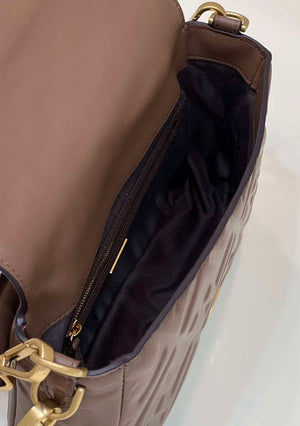 Fendi 8BR600 Baguette Medium Dark brown leather 0135M bag - Default Title - View 9