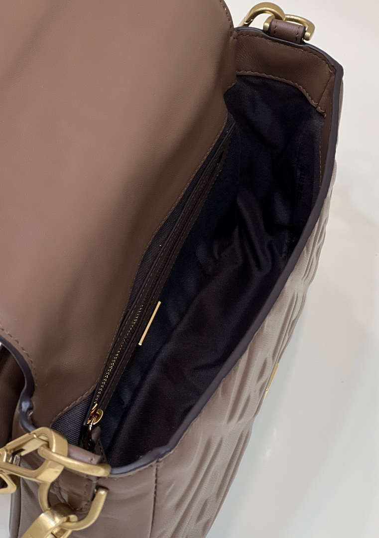 Fendi 8BR600 Baguette Medium Dark brown leather 0135M bag - Default Title - View 9