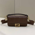 Fendi 8BR600 Baguette Medium Dark Brown leather 0135M bag - Default Title - View 1