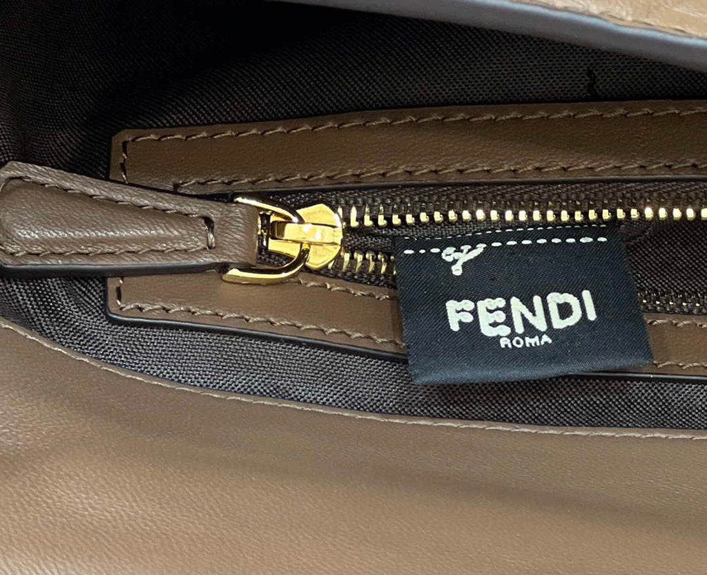 Fendi 8BR600 Baguette Medium Dark Brown leather 0135M bag