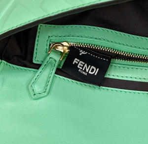 Fendi 8BR600 Baguette Medium Green leather 0135M bag - Default Title - View 7