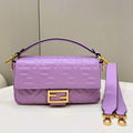 Fendi 8BR600 Baguette Medium leather 0135M bag Purple - Default Title - View 1