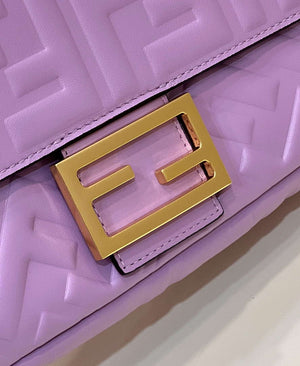 Fendi 8BR600 Baguette Medium leather 0135M bag Purple - Default Title - View 5