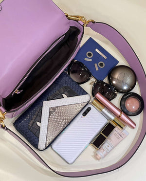 Fendi 8BR600 Baguette Medium leather 0135M bag Purple - Default Title - View 9