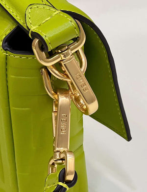 Fendi 8BR600 Baguette Medium Lemon green leather 0135M bag - Default Title - View 6