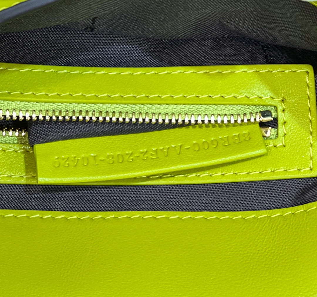 Fendi 8BR600 Baguette Medium Lemon green leather 0135M bag - Default Title - View 8