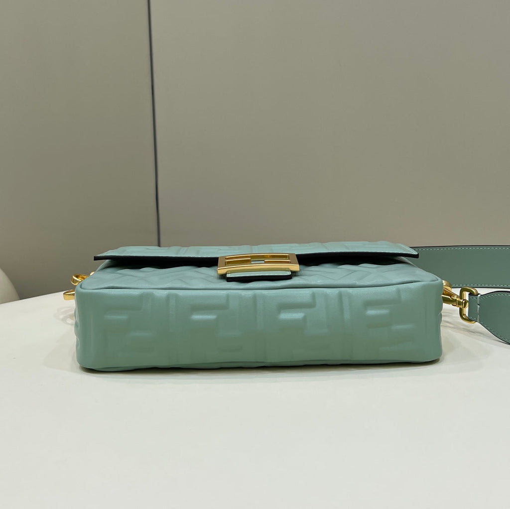Fendi 8BR600 Baguette Medium Lake Blue leather 0135M bag
