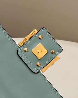 Fendi 8BR600 Baguette Medium Lake Blue leather 0135M bag - Default Title - View 6