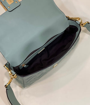Fendi 8BR600 Baguette Medium Lake Blue leather 0135M bag - Default Title - View 9