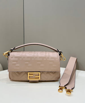 Fendi 8BR600 Baguette Medium Light Pink leather 0135M bag - Default Title - View 1