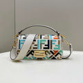 Fendi 8BR600 Baguette Medium Multicolour canvas bag with FF embroidery 0159A - Default Title - View 1