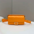 Fendi 8BR600 Baguette Medium Orange leather 0135M bag - Default Title - View 1