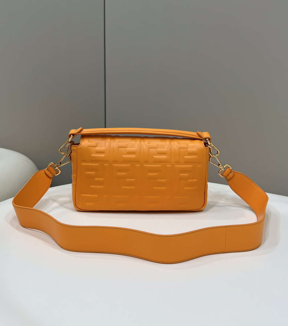 Fendi 8BR600 Baguette Medium Orange leather 0135M bag - Default Title - View 2
