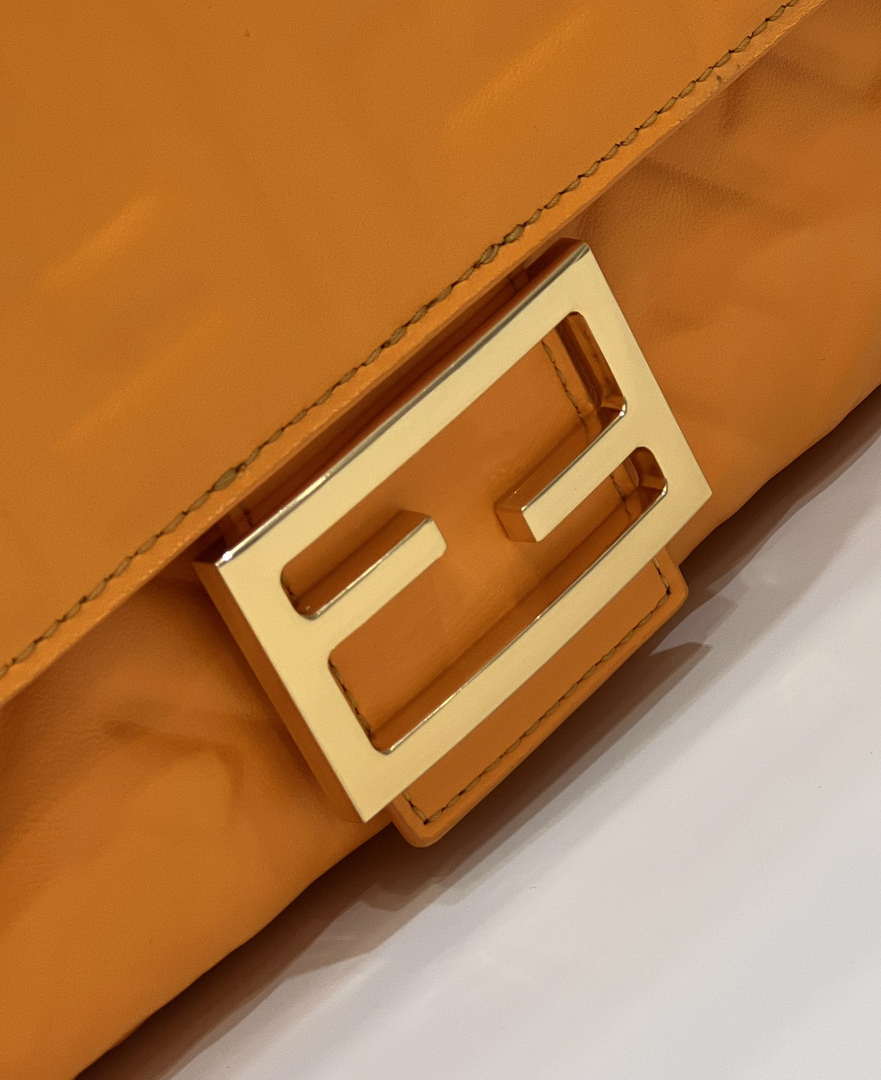 Fendi 8BR600 Baguette Medium Orange leather 0135M bag - Default Title - View 5