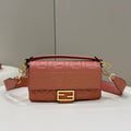 Fendi 8BR600 Baguette Medium Pink leather 0135M bag - Default Title - View 1