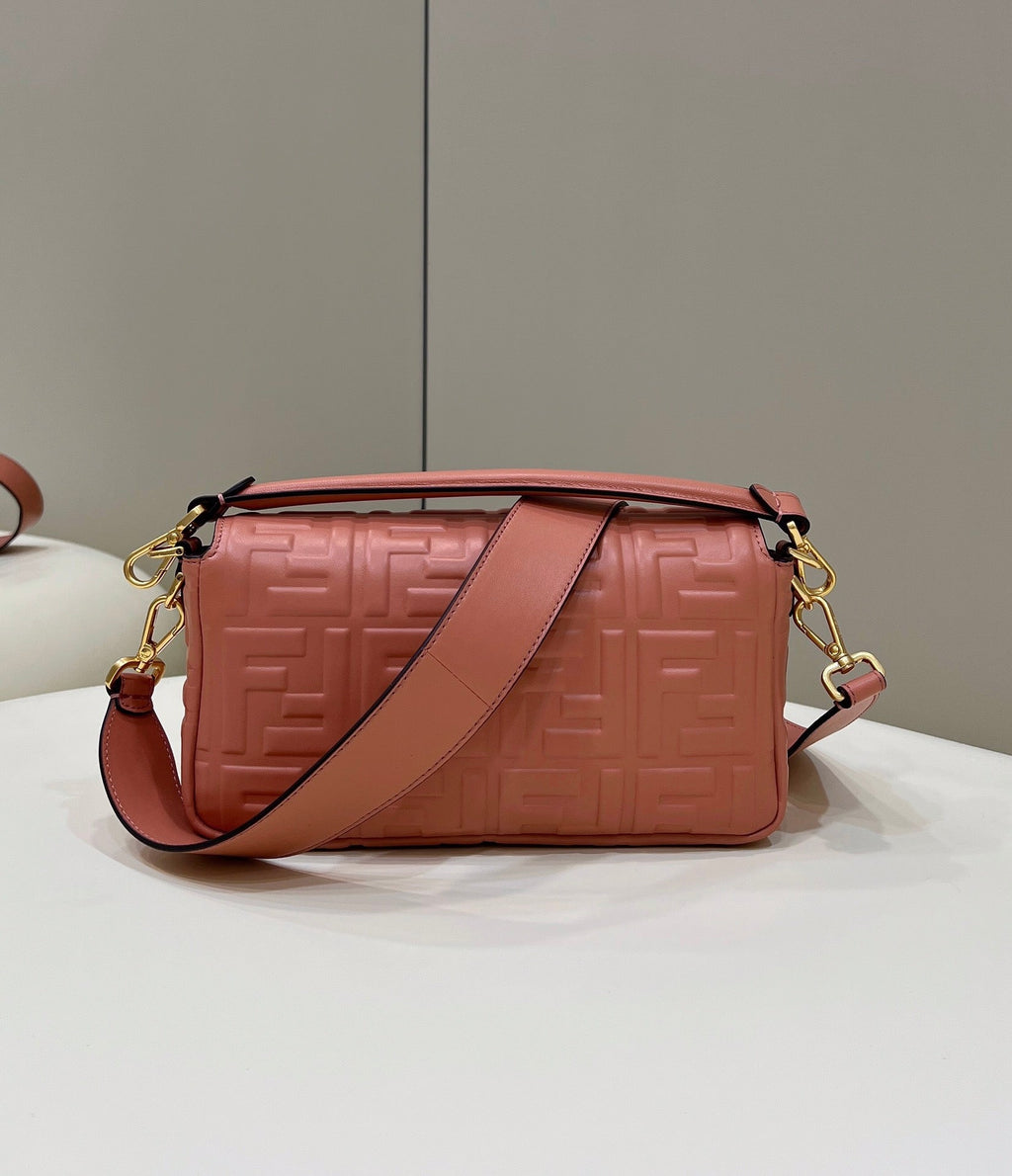 Fendi 8BR600 Baguette Medium Pink leather 0135M bag