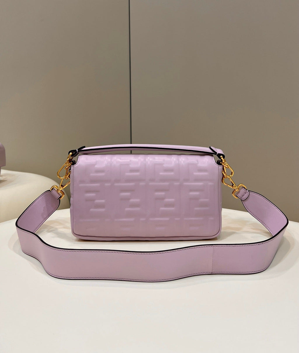 Fendi 8BR600 Baguette Medium Purple leather 0135M bag