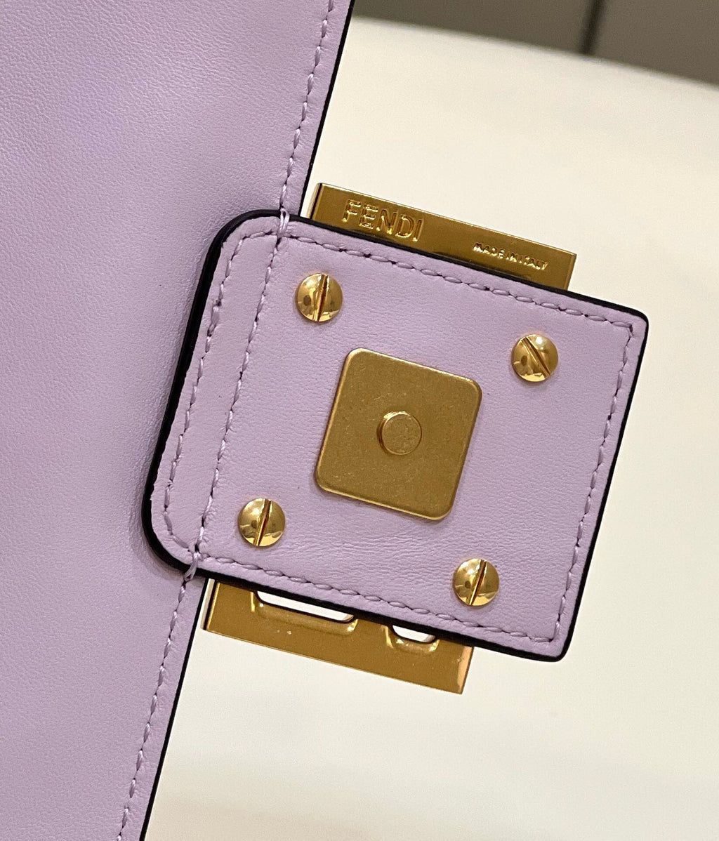 Fendi 8BR600 Baguette Medium Purple leather 0135M bag