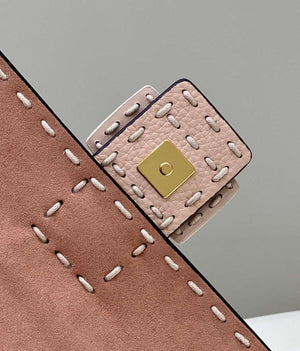 Fendi 8BR600 Baguette Medium Re-Edition bag in Pink lam¨¦ sheepskin - Default Title - View 6