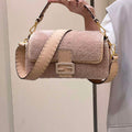 Fendi 8BR600 Baguette Medium Re-Edition bag in Pink lam¨¦ sheepskin - Default Title - View 1
