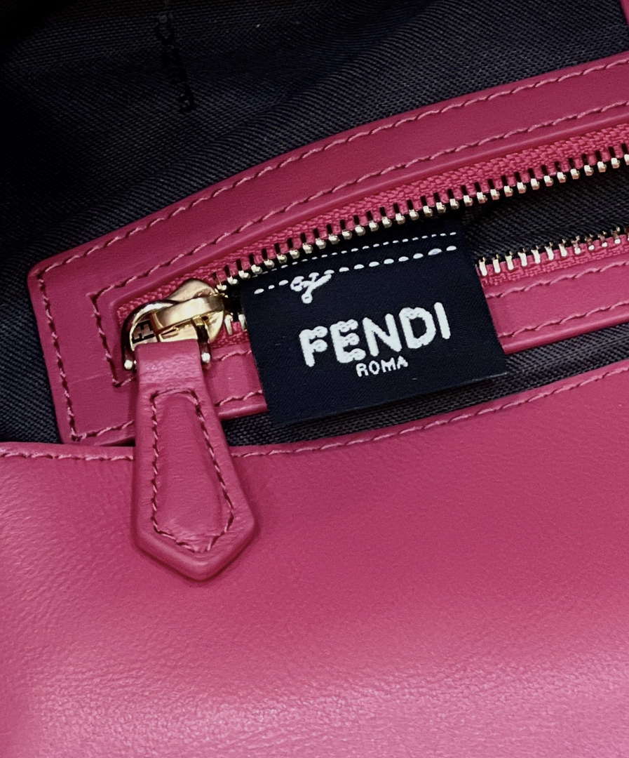 Fendi 8BR600 Baguette Medium Rose Red leather 0135M bag - Default Title - View 7