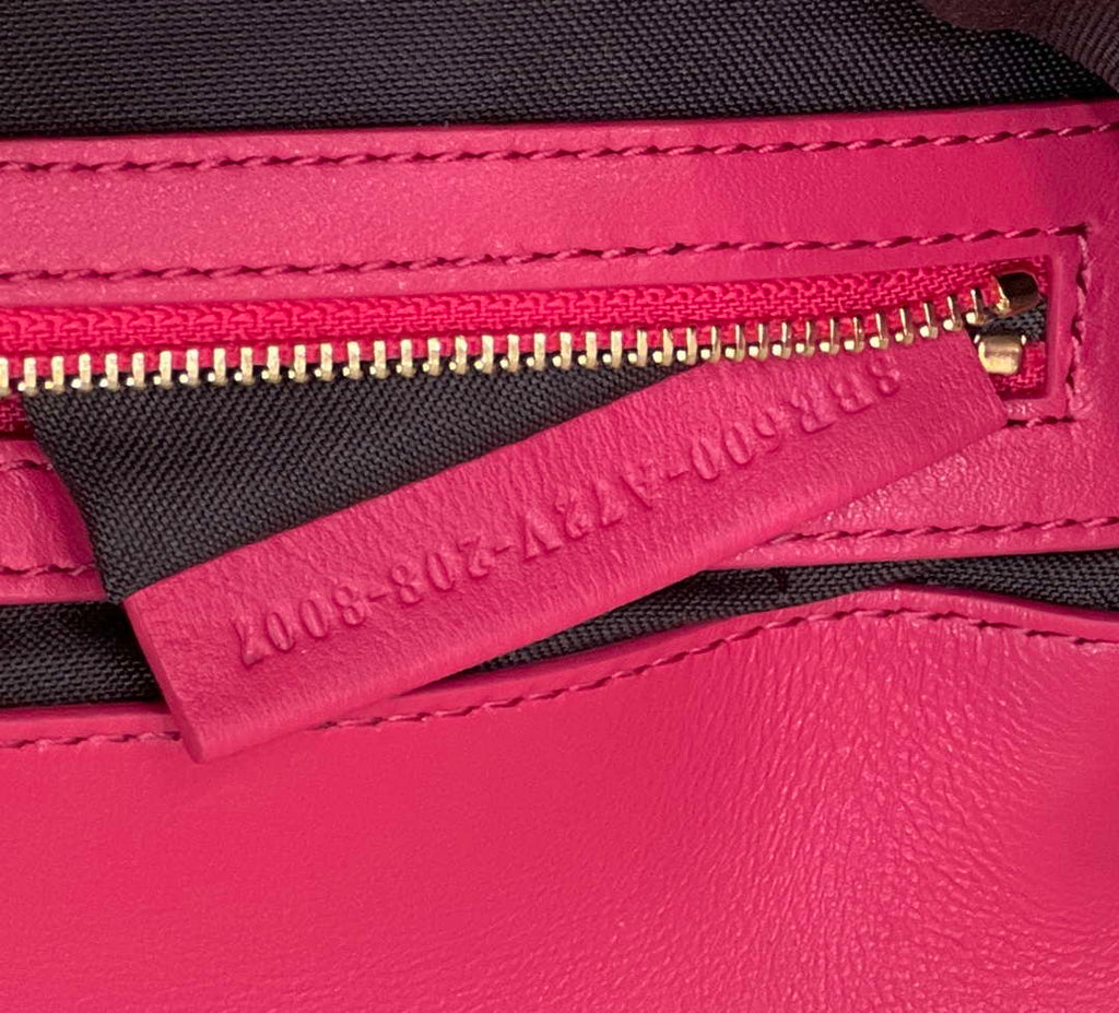 Fendi 8BR600 Baguette Medium Rose Red leather 0135M bag