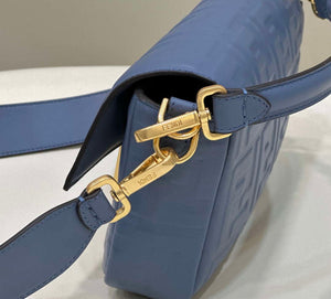 Fendi 8BR600 Baguette Medium Royal Blue leather 0135M bag - Default Title - View 6