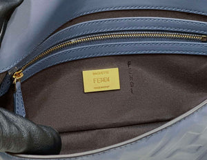 Fendi 8BR600 Baguette Medium Royal Blue leather 0135M bag - Default Title - View 7