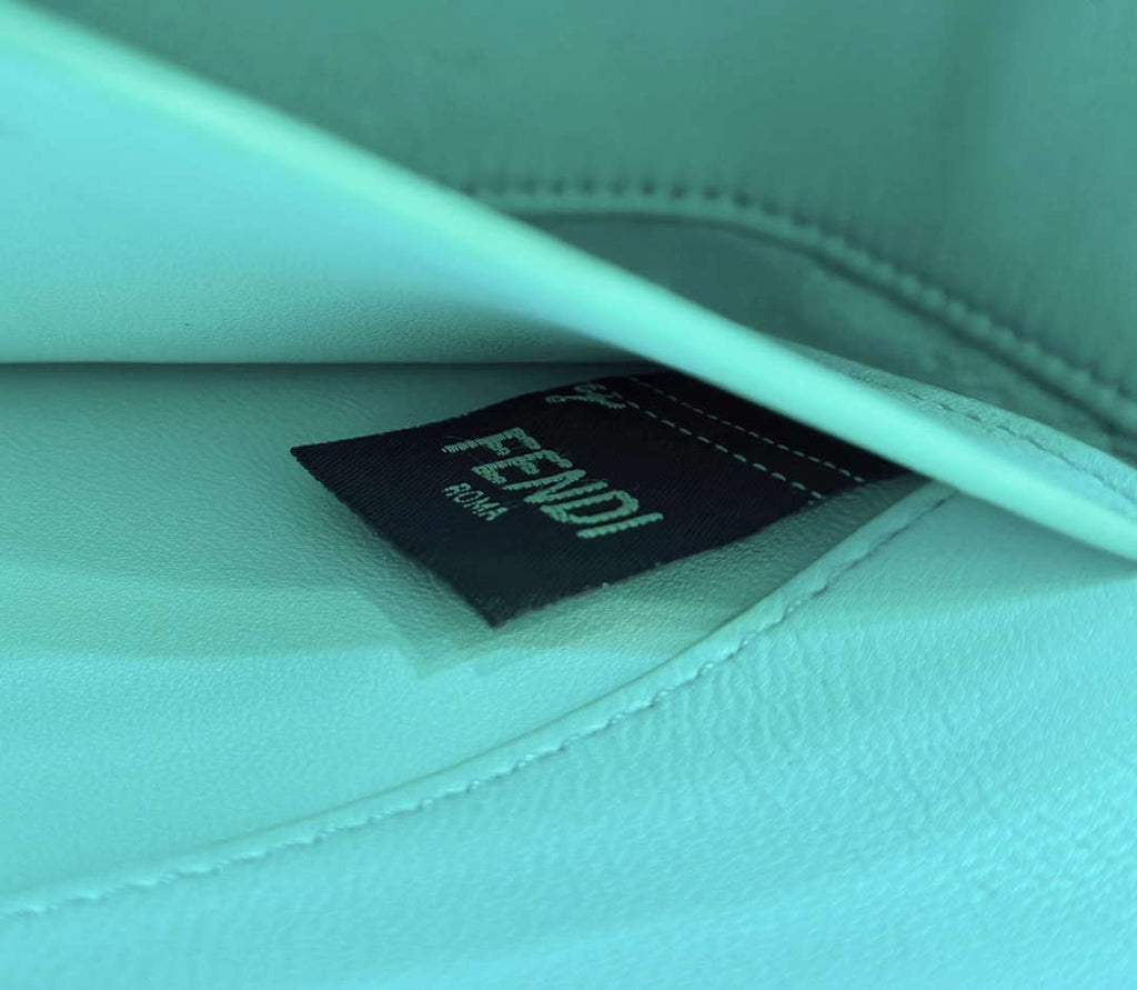 Fendi 8BR600 Baguette Medium Tiffany Blue leather 80128 bag