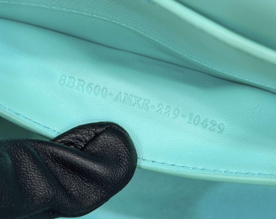 Fendi 8BR600 Baguette Medium Tiffany Blue leather 80128 bag