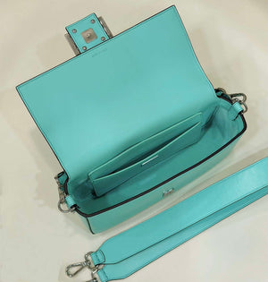 Fendi 8BR600 Baguette Medium Tiffany Blue leather 80128 bag - Default Title - View 9