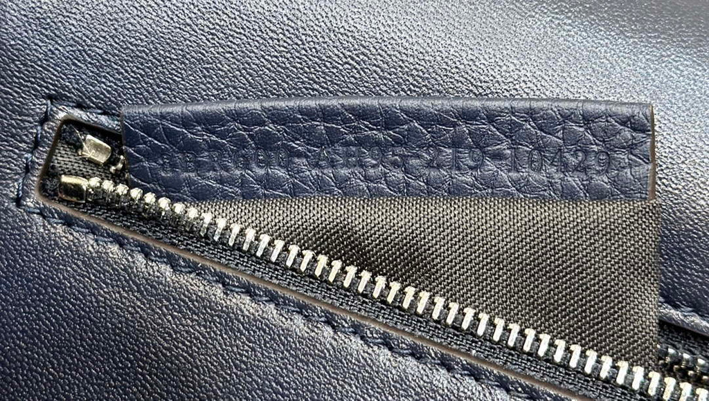 Fendi 8BR600 Baguette Midnight blue Selleria bag with Oversized Topstitching 8610